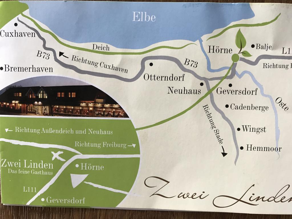 Hotel Zwei Linden - Links Der Elbe - Niedersachsen Balje Экстерьер фото